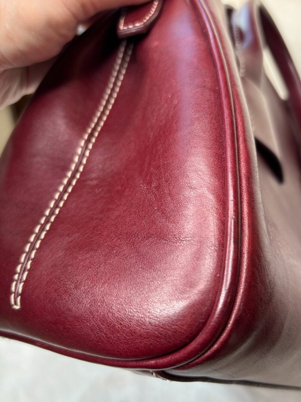Dooney & Bourke Bordeaux Florentine Toscana Leather Front Pocket Satchel-Like Ne - Picture 11 of 16
